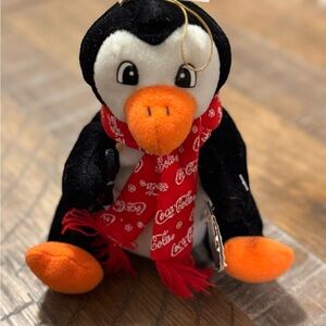 Coca-Cola Penguin Plush with Red Scarf